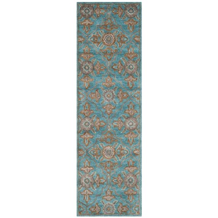 Safavieh Heritage Hand Tufted Runner RugTurquoise & Multicolor 2 ft. 3 in. x 8 ft. HG870A-28